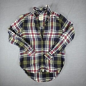 American Eagle Outfitter Plaid Flannel Shirt XS Boyfriend Fit Cabincore Gorpcore